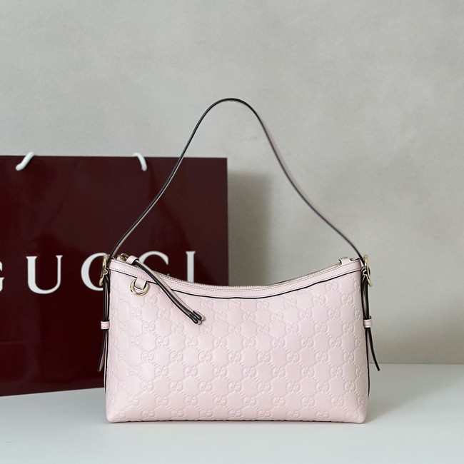Gucci GG Emblem medium shoulder bag 847449 pink
