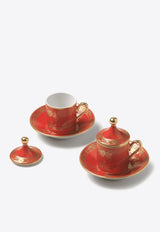 Ginori 1735 Oriente Italiano Coffee Set - Set of 2 Red 004RG00 FX9176LXG00132900