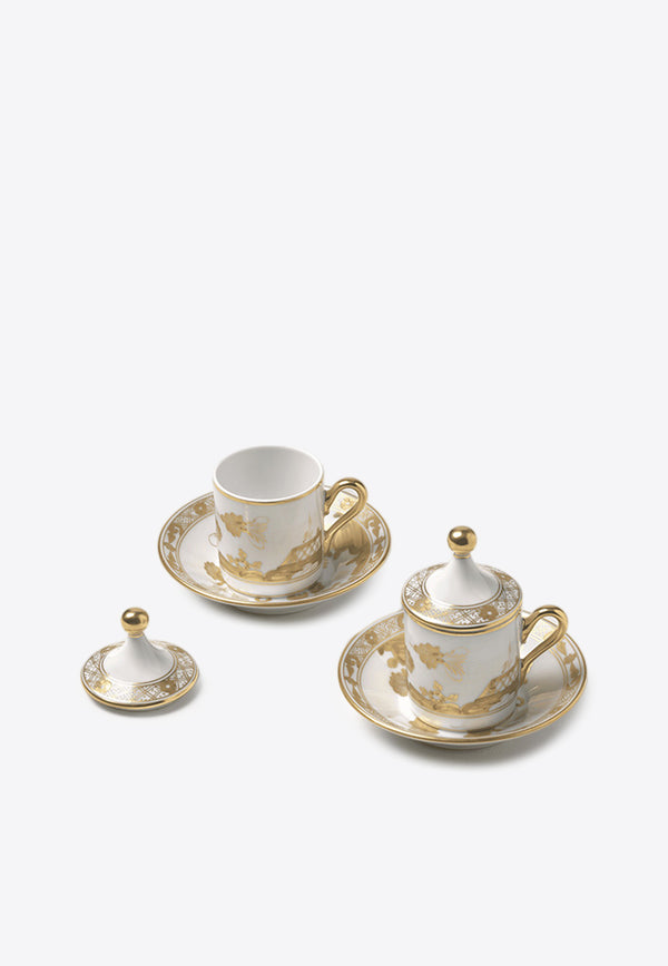 Ginori 1735 Oriente Italiano Coffee Set - Set of 2 White 004RG00 FX9176LXG00133000