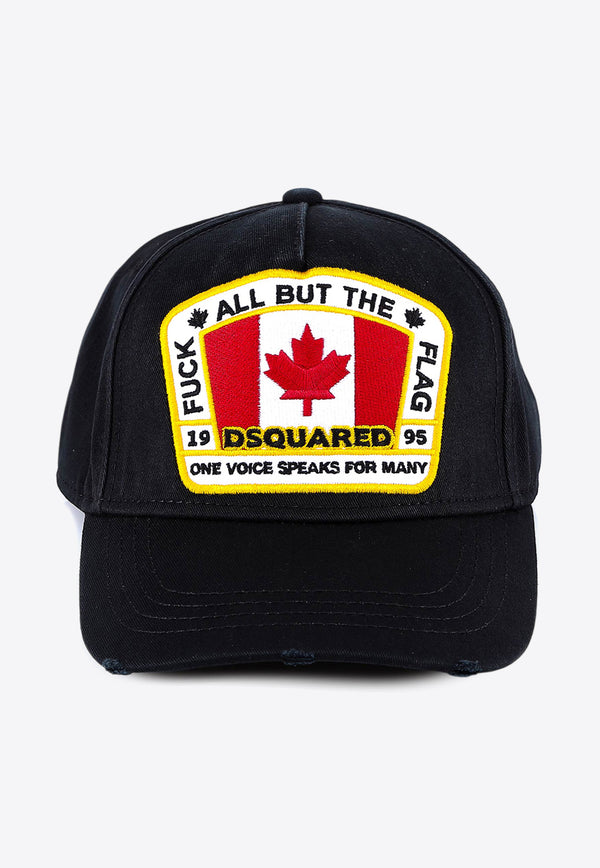 Dsquared2 Canadian Flag Patch Baseball Cap Black BCM401105C00001_2124