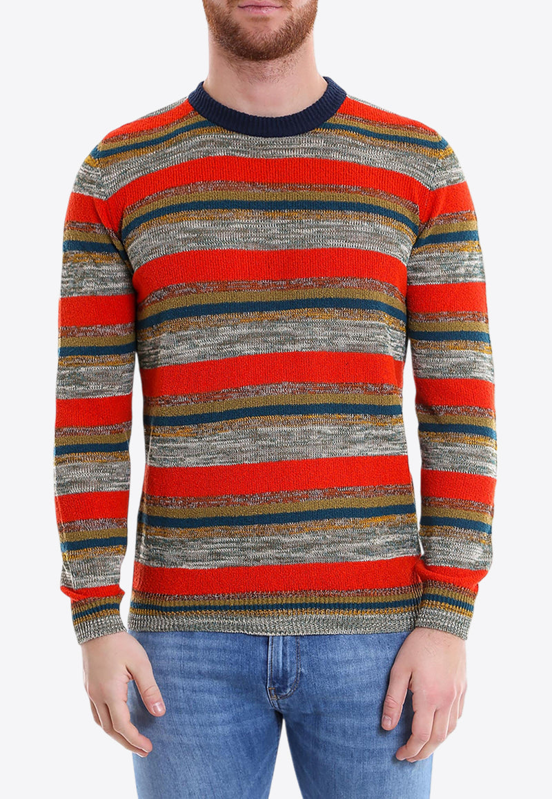 Roberto Collina Striped Crewneck Sweater Multicolor RV29001_RV2938