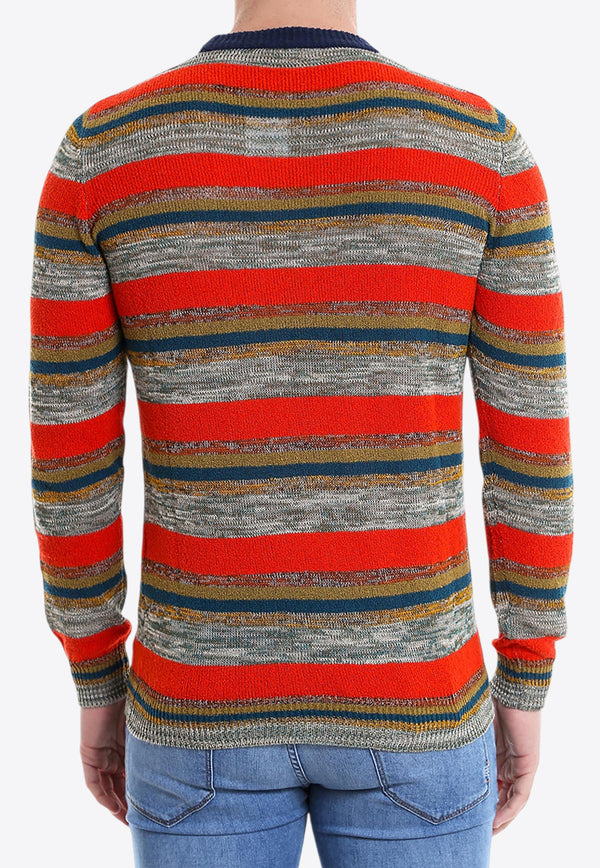 Roberto Collina Striped Crewneck Sweater Multicolor RV29001_RV2938