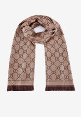 Gucci GG Jacquard Wool Scarf Beige 1334833G200_2764