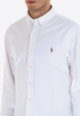 Polo Ralph Lauren Logo Embroidered Long-Sleeved Shirt White 710549084_006