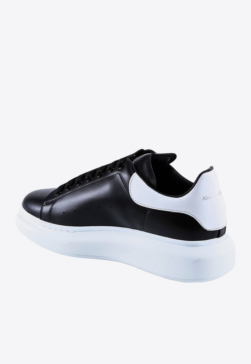 Alexander McQueen Oversized Leather Low-Top Sneakers Black 553680WHGP5_1070