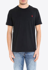 Polo Ralph Lauren Logo Embroidered Basic T-shirt Black 710680785_001