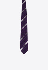 Nicky Milano Striped Silk Tie Purple POSTERAGARZA_5