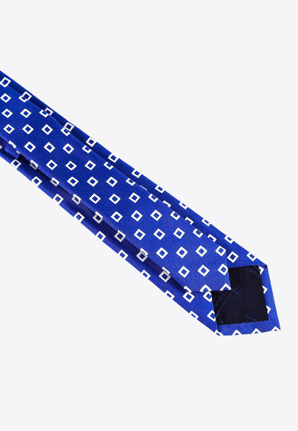 Nicky Milano Patterned Silk Tie Blue PRIMAETWIL_1