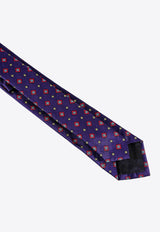 Nicky Milano Patterned Silk Tie Purple PELOBAOPER_8