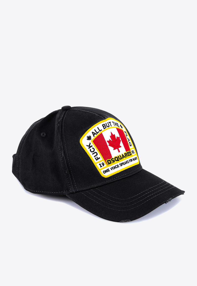 Dsquared2 Canadian Flag Patch Baseball Cap Black BCM401105C00001_2124