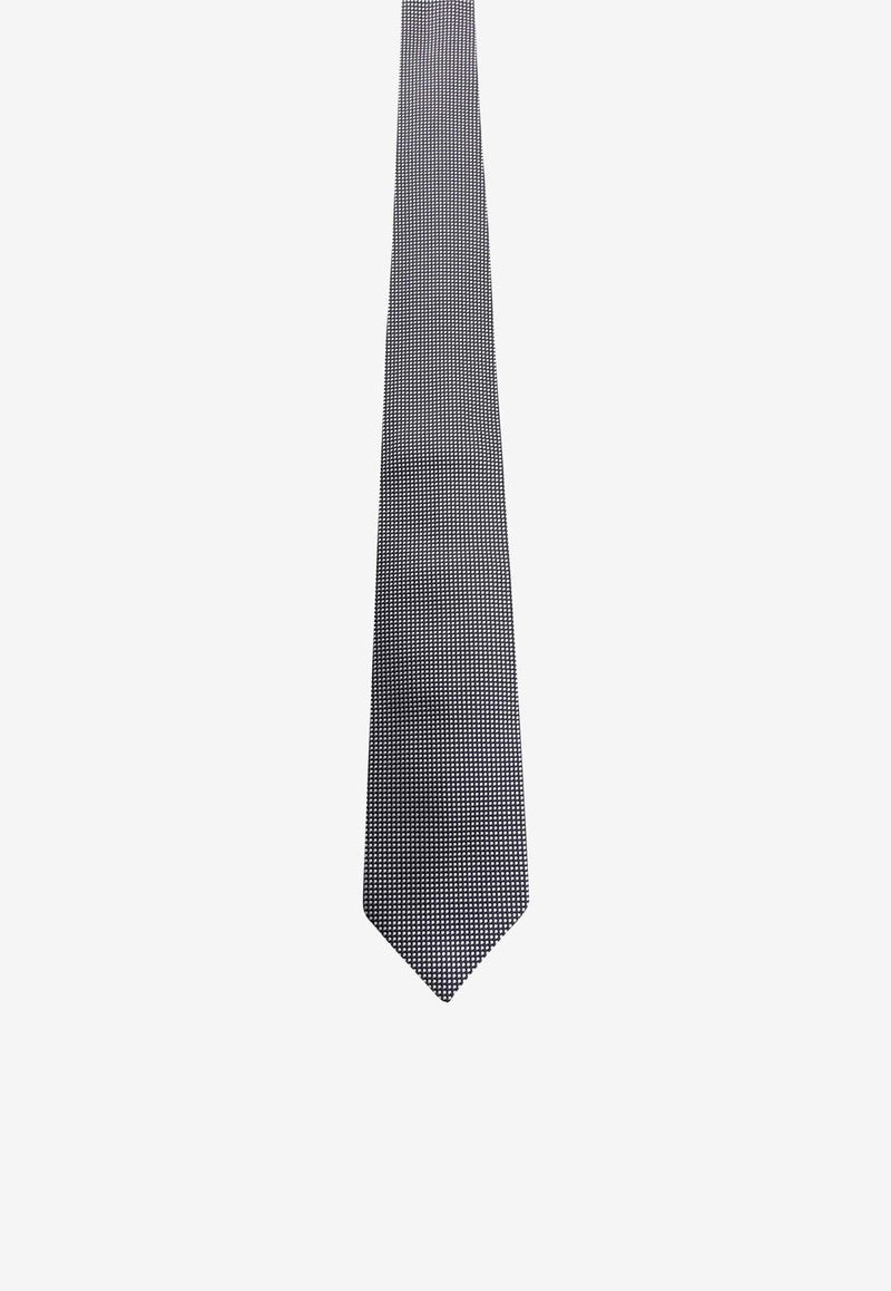 Nicky Milano Patterned Silk Tie Gray FANCYAG_3