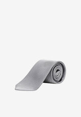 Nicky Milano Patterned Silk Tie Gray FANCYAG_15