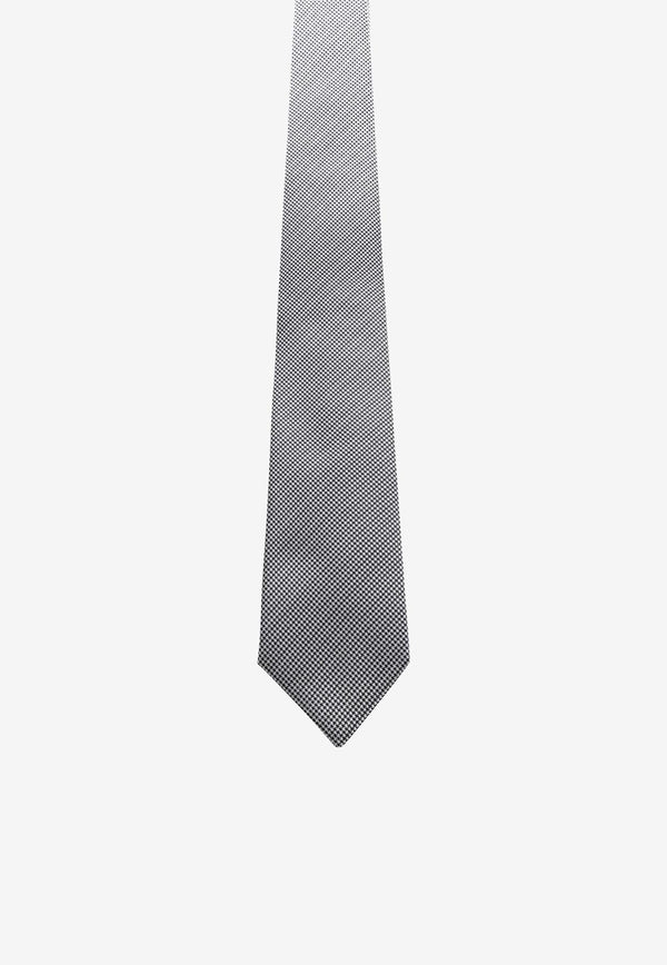 Nicky Milano Patterned Silk Tie Gray FANCYAG_15