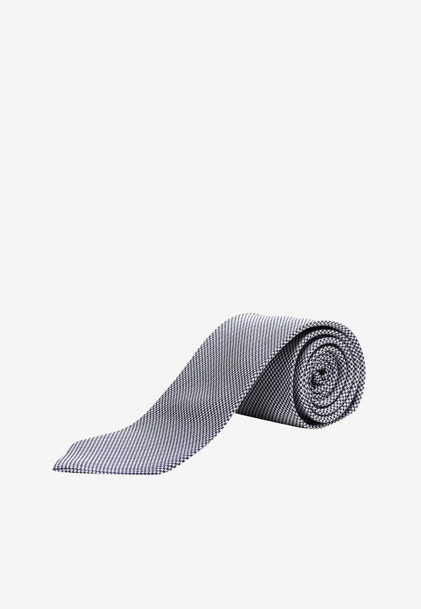 Nicky Milano Patterned Silk Tie Gray FANCYAP_15