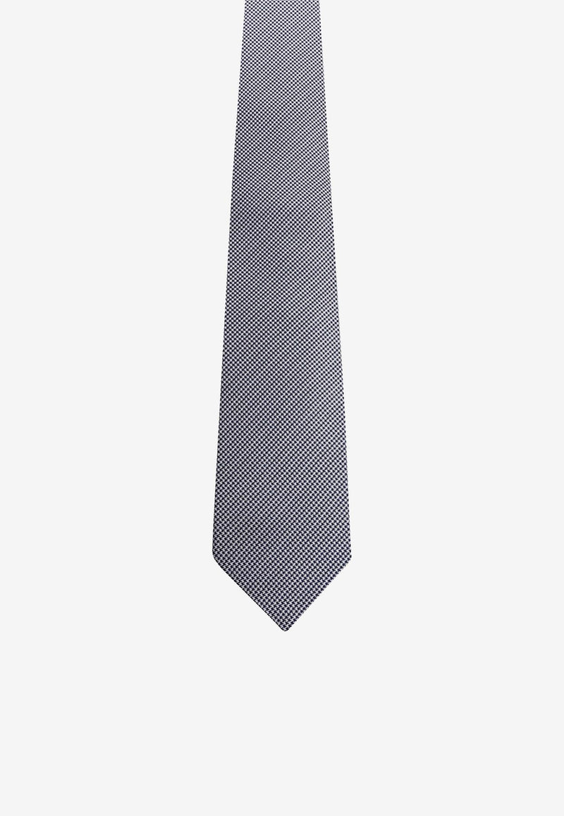 Nicky Milano Patterned Silk Tie Gray FANCYAP_15