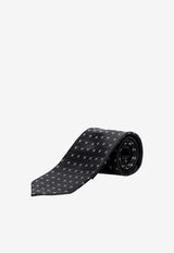 Nicky Milano Patterned Silk Tie Black SATINAB_4