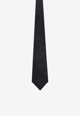 Nicky Milano Patterned Silk Tie Black SATINAC_4