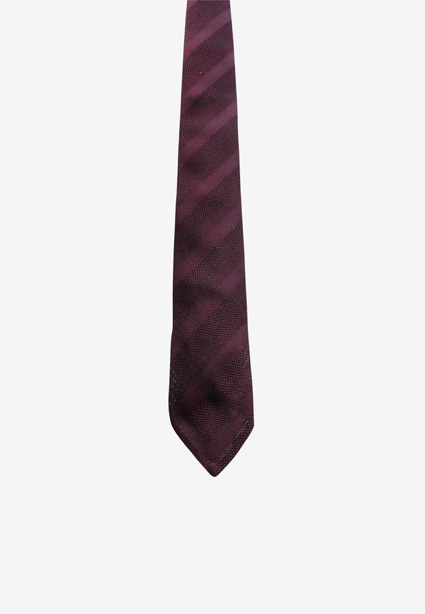 Nicky Milano Striped Silk Tie Red SASSOAB_3