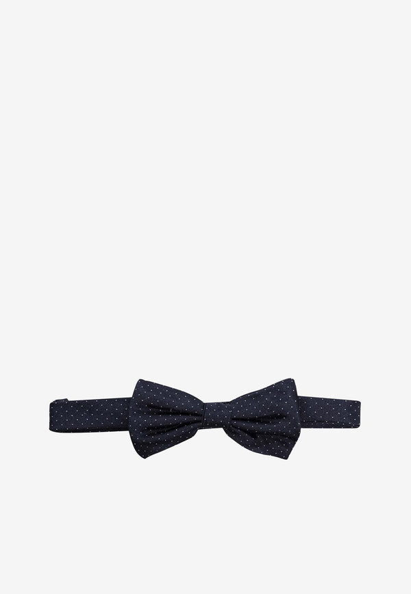 Nicky Milano Silk Patterned Bow Tie Blue NOXBOGALLA_1