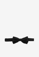 Nicky Milano Silk Patterned Bow Tie Black NOXBOGALLA_11