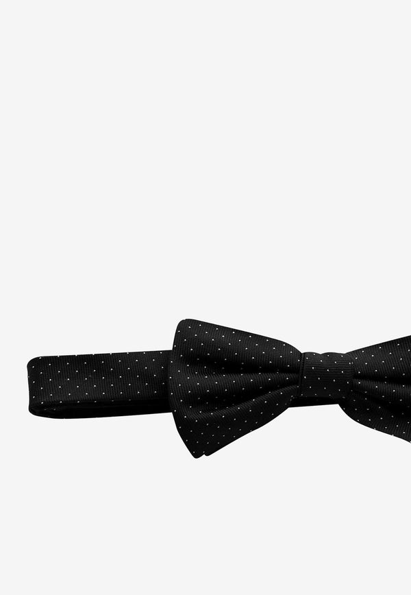 Nicky Milano Silk Patterned Bow Tie Black NOXBOGALLA_11