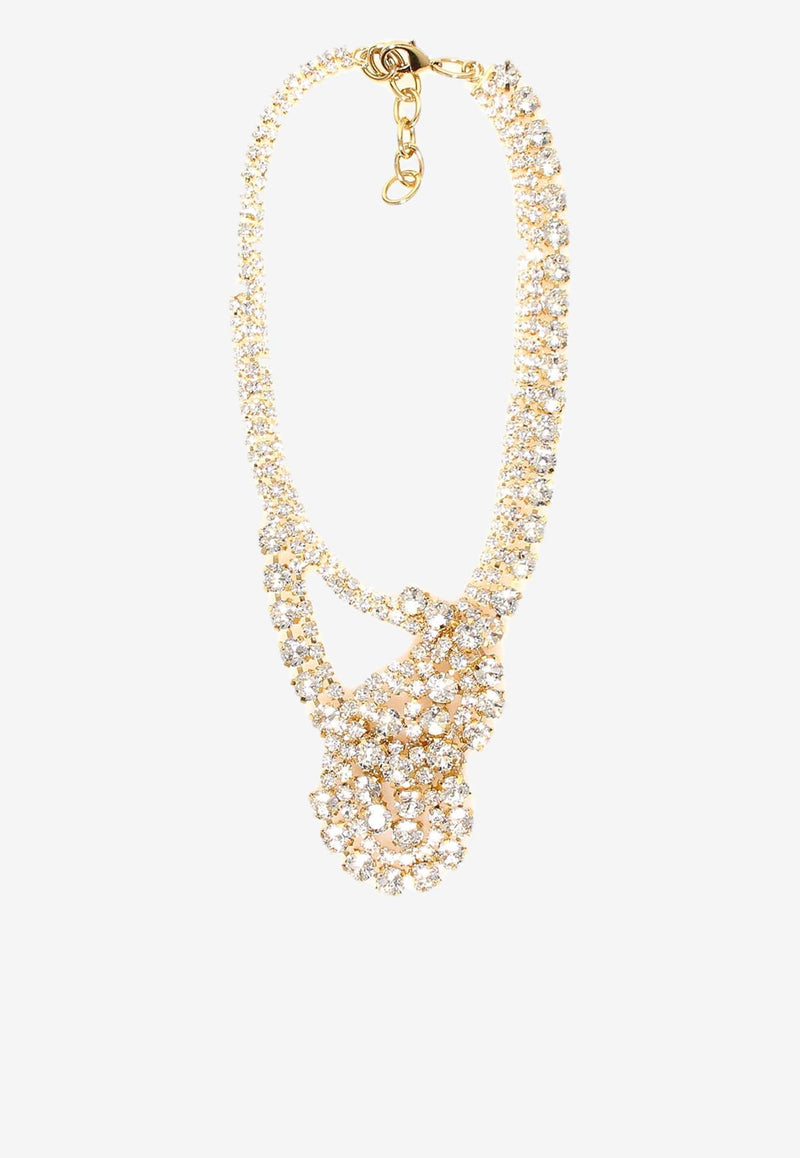 Silvia Gnecchi Sharona Crystal Embellished Necklace Gold 010SHARONA_ORO