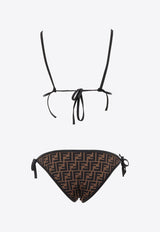 Fendi FF Monogram Side-Tie Bikini Brown FXB974ADHB_F0GME