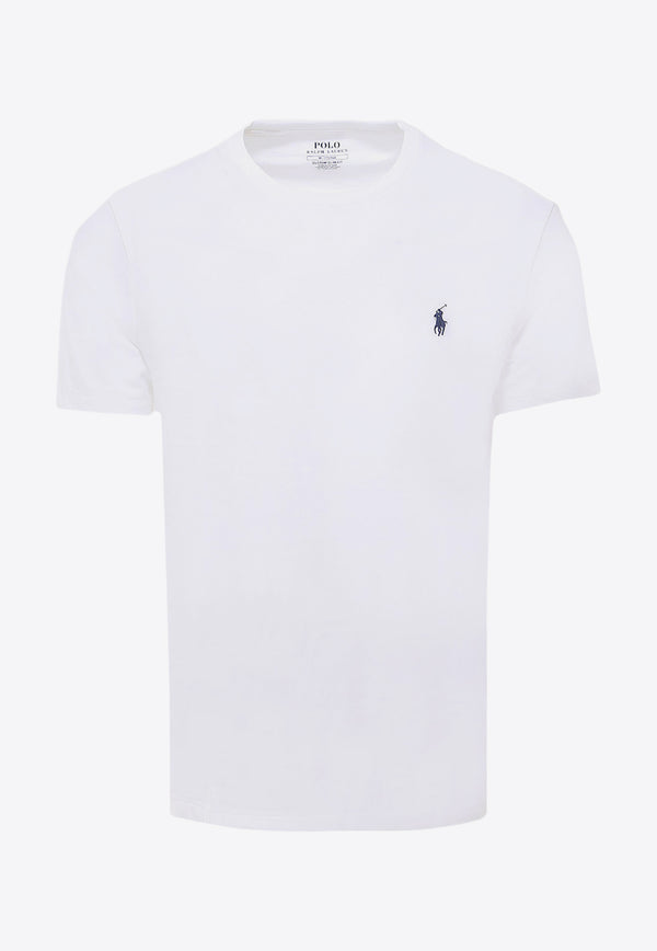 Polo Ralph Lauren Logo Embroidered Basic T-shirt White 710680785_003