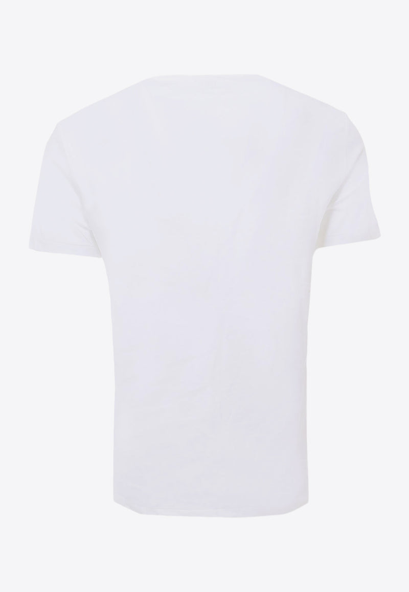 Polo Ralph Lauren Logo Embroidered Basic T-shirt White 710680785_003