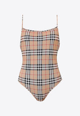 Burberry Checked One-Piece Swimsuit 8009009_A5145