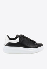 Alexander McQueen Oversized Leather Low-Top Sneakers Black 553680WHGP5_1070