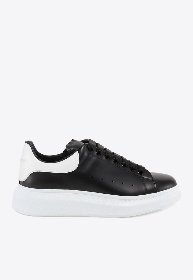 Alexander McQueen Oversized Leather Low-Top Sneakers Black 553680WHGP5_1070