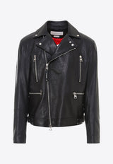 Alexander McQueen Leather Biker Jacket Black 626381Q5LDS_1000