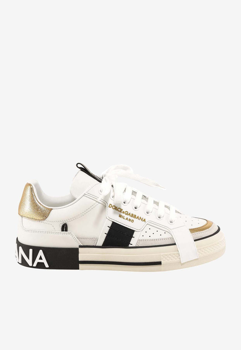 Dolce 
Gabbana 2.Zero Leather Low-Top Sneakers White CS1863AO222_8B996