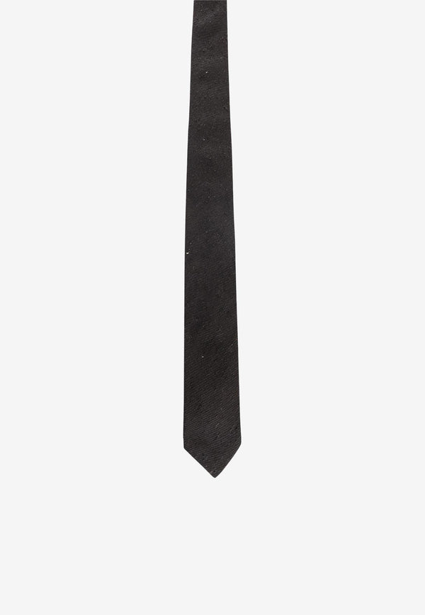 Nicky Milano Basic Silk Tie Black VALEC_NERO