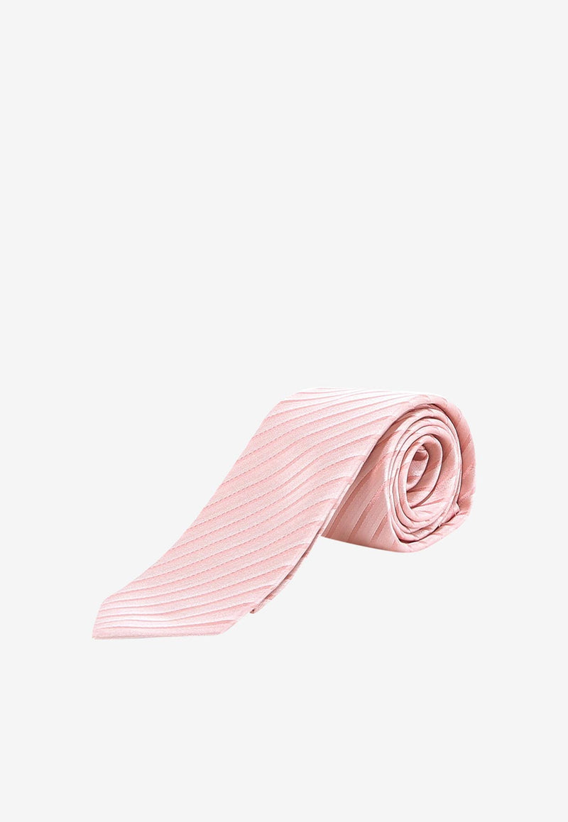 Nicky Milano Striped Silk Tie Pink NOXDE_2