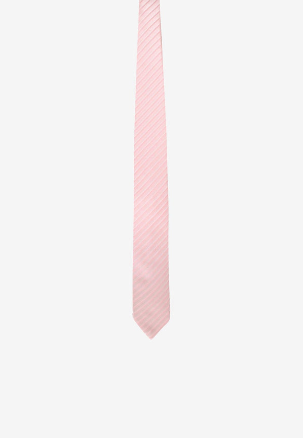 Nicky Milano Striped Silk Tie Pink NOXDE_2