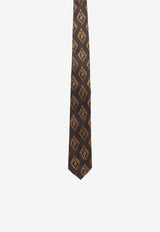 Nicky Milano Patterned Silk Tie Brown VIDEOB_6