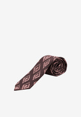 Nicky Milano Patterned Silk Tie Pink VIDEOB_7