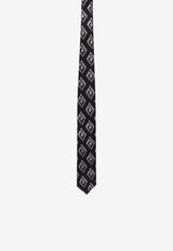 Nicky Milano Patterned Silk Tie Gray VIDEOB_9