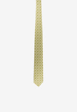 Nicky Milano Patterned Linen Tie Green VICEI_5