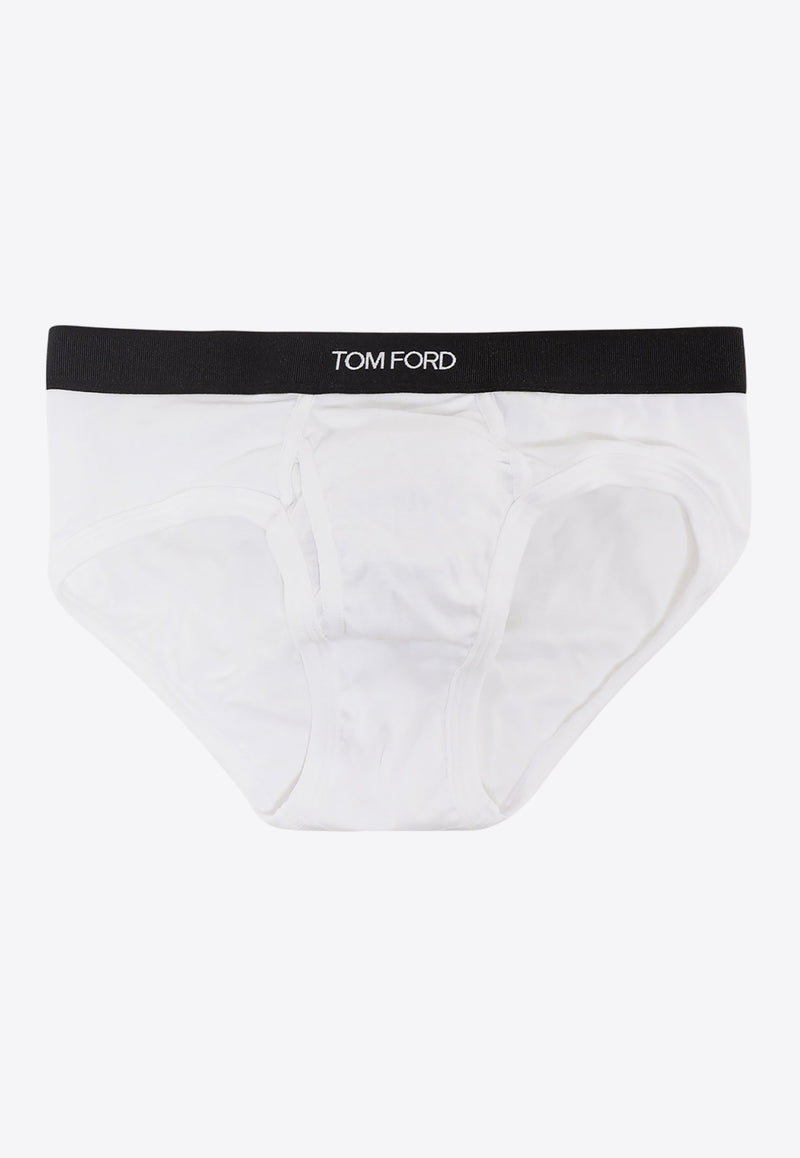 Tom Ford Logo Waistband Briefs White T4LC11040_100