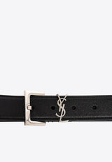 Saint Laurent Cassandre-Logo Leather Belt 634437BOO0E_1000