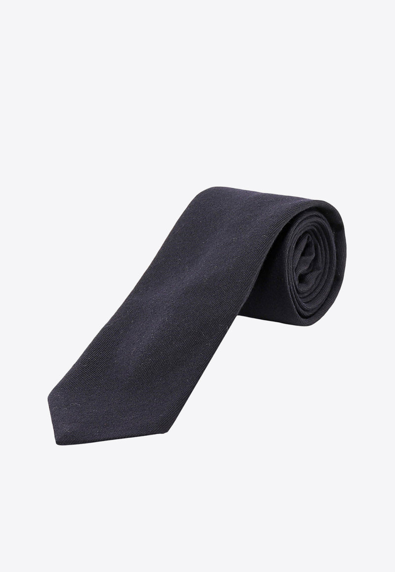 Nicky Milano Wool-Blend Tie with Pointed Tip Blue ZENOF_1