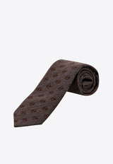 Nicky Milano Patterned Wool-Blend Tie Brown ZINCOG_8