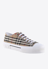 Burberry Check Pattern Low-Top Sneakers Beige 8049745_A7028