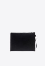 Saint Laurent Cassandra Leather Pouch Black 6838271JB0E_1000