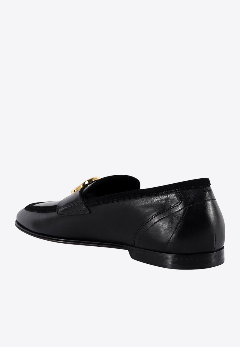 Dolce 
Gabbana Ariosto Leather Cross-Over Loafers A50462AQ993_80999