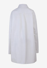 K Krizia Double Collar Long-Sleeved Shirt White SH0218401_WHITE