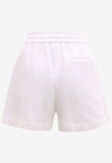 K Krizia Logo Patch Track Shorts White J1CX13065_WHITE